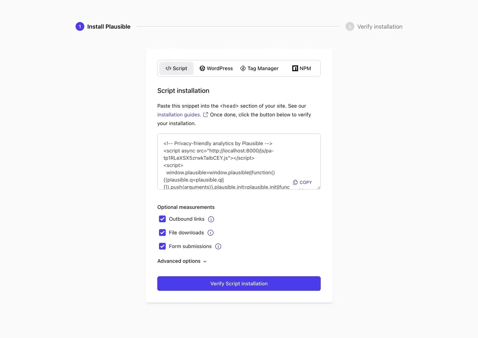 Add script extensions and verify your installation